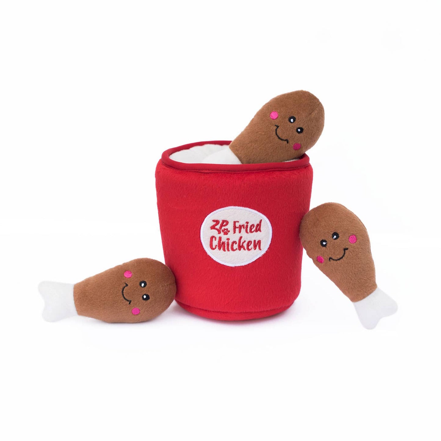 Zippy Burrow®  - Chicken Bucket - Plush Dog Toy