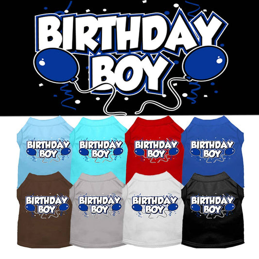 Birthday Boy Screen Print Dog Shirts