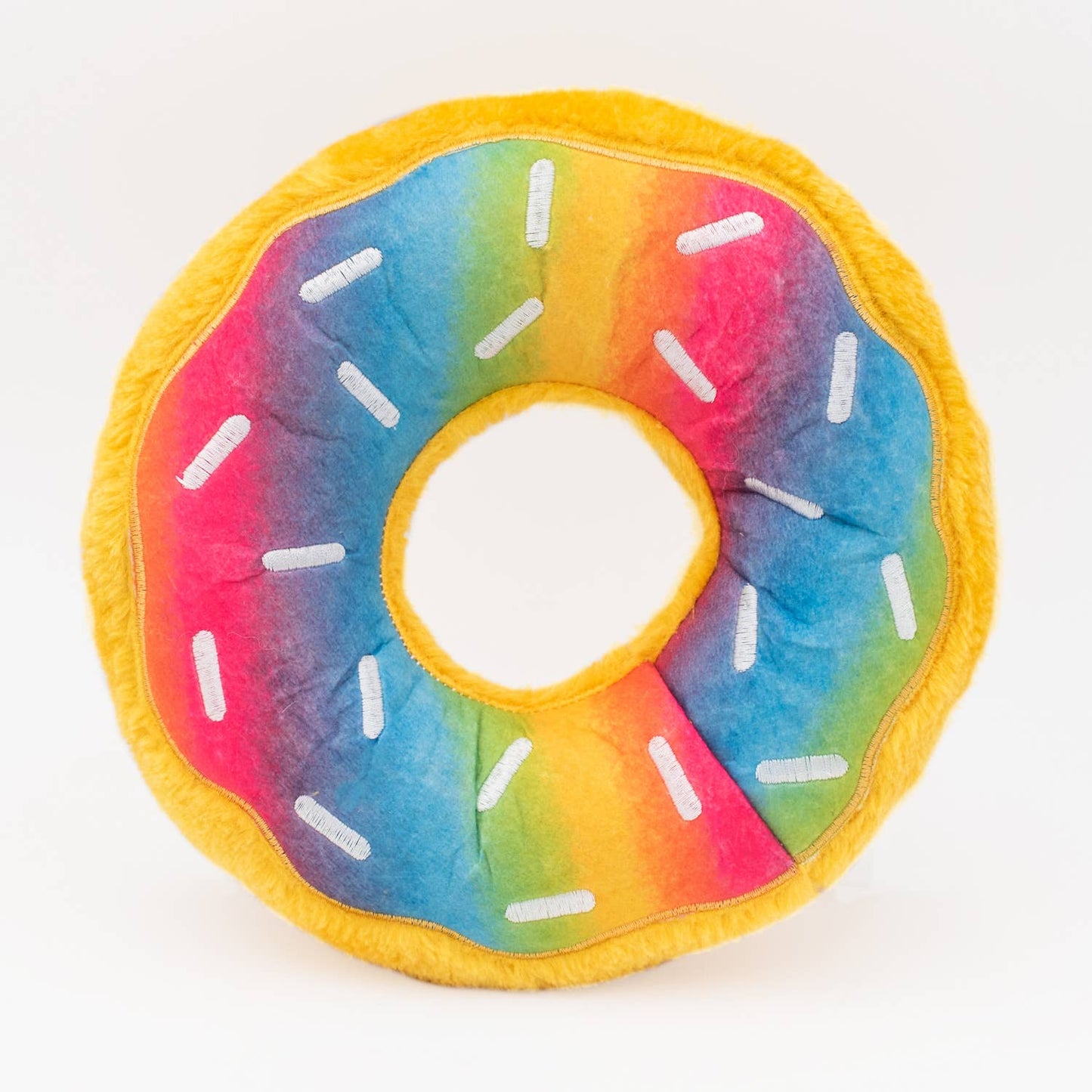 Jumbo Donutz - Rainbow - Plush Dog Toy