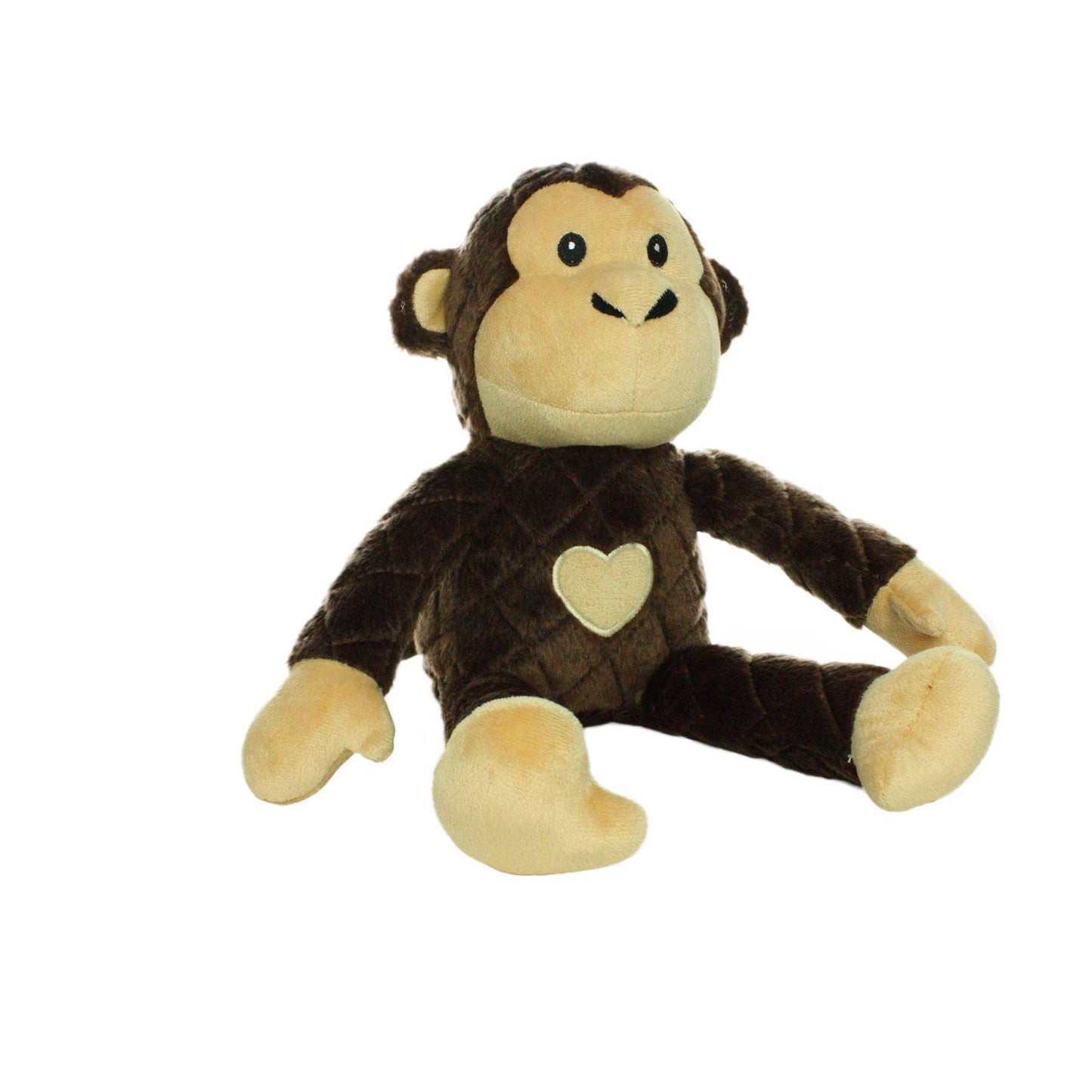 Mighty Safari Monkey - Brown, Plush, Squeaky Dog Toy