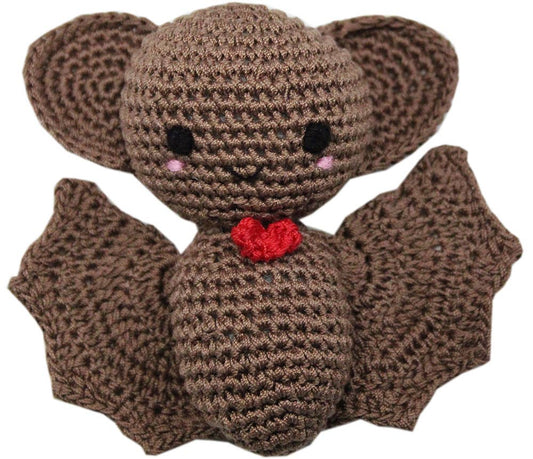 Knit Knacks Bat Damon Organic Cotton Small Dog Toy