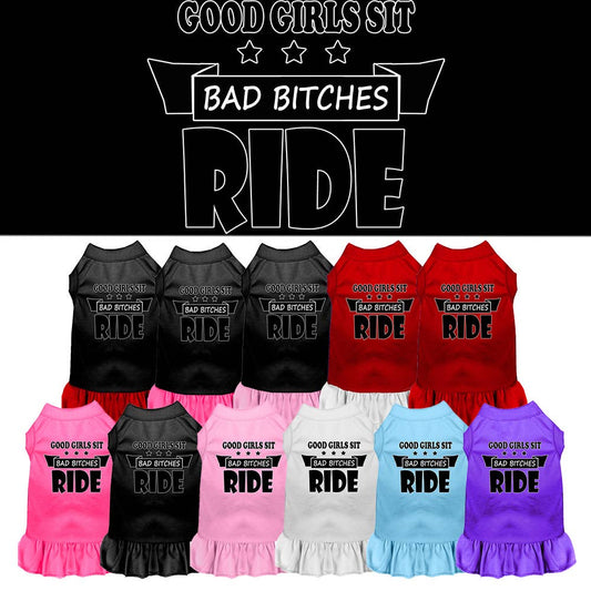 Bitches Ride Screenprint Dresses